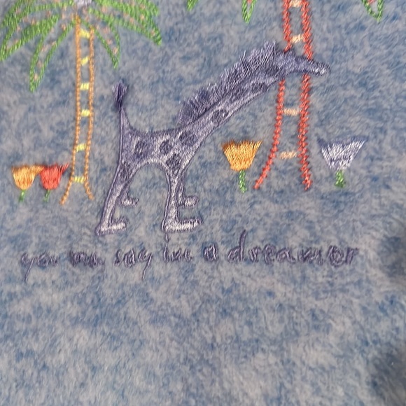 Vintage Carters John Lennon Real Love Imagine 2 piece Fleece Overalls  3-6 month - Picture 12 of 14